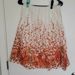 André Oliver Floral Lined Knee-length Skirt